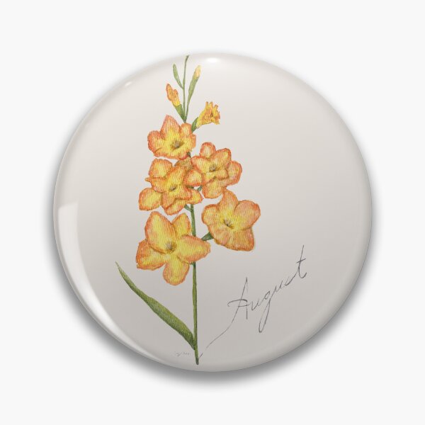 Item preview, Summer - August Watercolor Flower - Gladiolus: Integrity designed and sold by MiniRadiance.