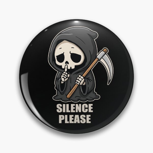 Item preview, Silence Please Cute Grim Reaper designed and sold by sandoor.