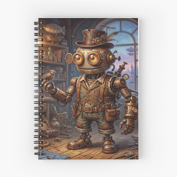 Item preview, Steampunk Robot Whimsical Puzzle Fantasy Art designed and sold by ColorFlick.