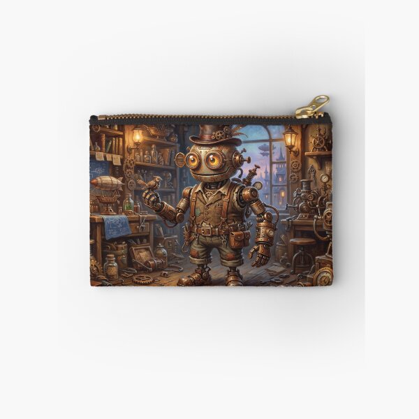 Item preview, Steampunk Robot Whimsical Puzzle Fantasy Art designed and sold by ColorFlick.