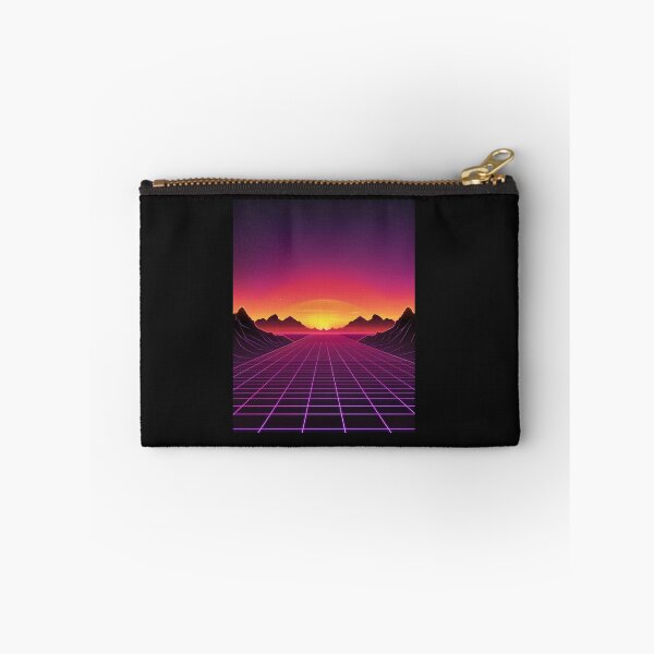 Item preview, Neon Grid Sunset Synthwave Retro Landscape designed and sold by RetroWaveArtCo.