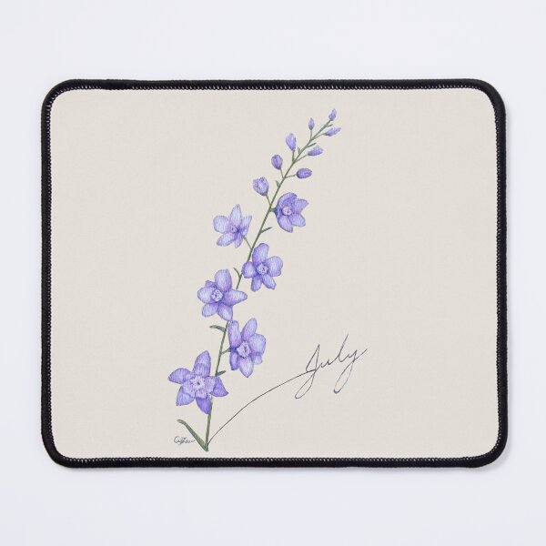 Item preview, Summer - July Watercolor Flower - Larkspur: Positivity designed and sold by MiniRadiance.