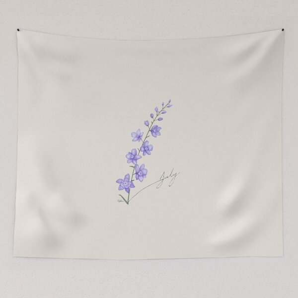 Item preview, Summer - July Watercolor Flower - Larkspur: Positivity designed and sold by MiniRadiance.