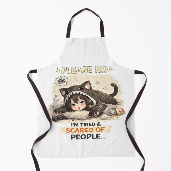 Item preview, I’m Tired & Scared of People – Funny Introvert Cat Anime Design designed and sold by YamiSociety.