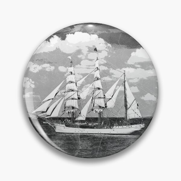 Item preview, Tall Ship Europa Vintage Nautical Etched Illustration designed and sold by Ghoul Enterprises.