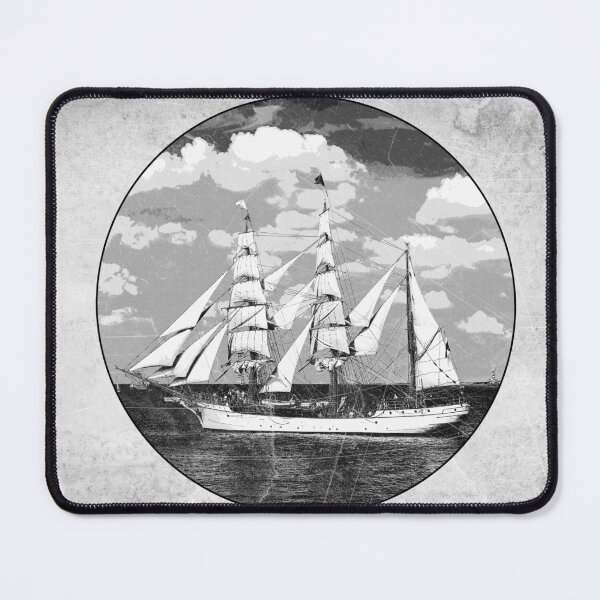 Item preview, Tall Ship Europa Vintage Nautical Etched Illustration designed and sold by Ghoul Enterprises.