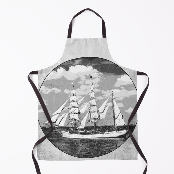 Item preview, Tall Ship Europa Vintage Nautical Etched Illustration designed and sold by Ghoul Enterprises.