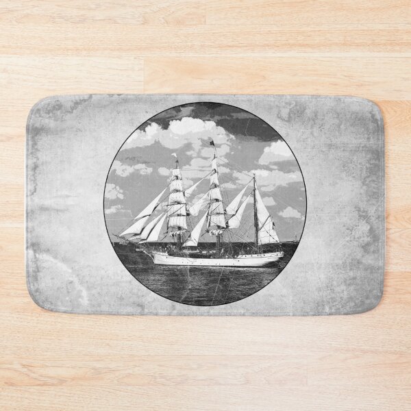 Item preview, Tall Ship Europa Vintage Nautical Etched Illustration designed and sold by Ghoul Enterprises.
