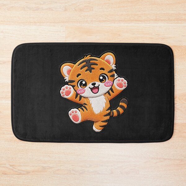 Item preview, Happy Baby Tiger Embroidery Patch | Cute Chibi Tiger designed and sold by ColorSplash123.