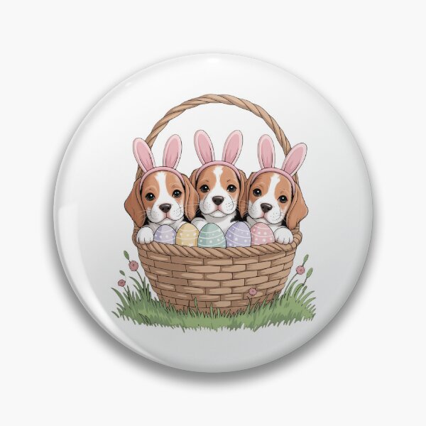 Item preview, Basset Hound Bunny Easter Basket Egg Easter Day designed and sold by TrinaEspinoza.