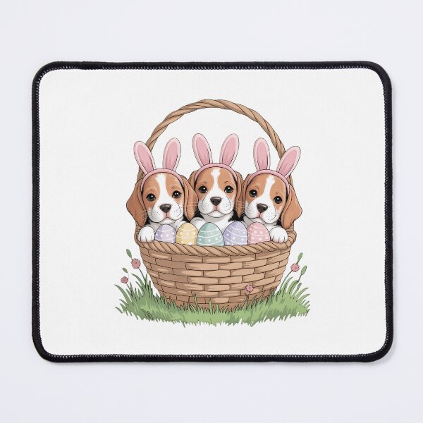 Item preview, Basset Hound Bunny Easter Basket Egg Easter Day designed and sold by TrinaEspinoza.