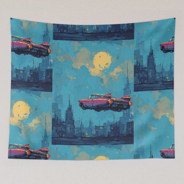 Item preview, Moonlight Flight in Pink - Flying Car designed and sold by bapupa.