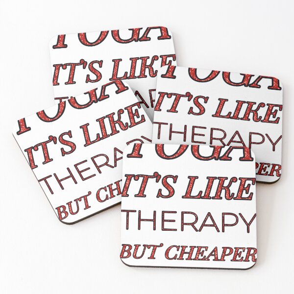 Item preview, Yoga It'S Like Therapy But Cheaper And Better Red Rhinestone designed and sold by TheIconSmith.