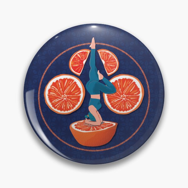 Item preview, Woman juicing blood oranges, navy blue background designed and sold by WONDERPRINTVALLEY.