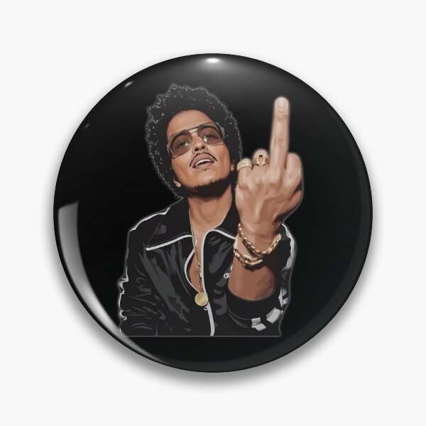 Item preview, Bruno Mars Middle Finger Funny Retro Art designed and sold by AnaHahn.