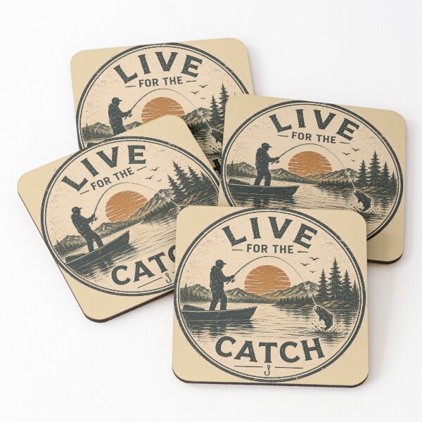Item preview, Live for the catch. designed and sold by Moon Hollow Outfitters.