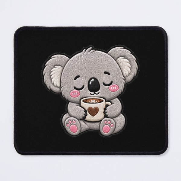 Item preview, Cute Koala Coffee Embroidery Patch | Kawaii Chibi Koala designed and sold by ColorSplash123.