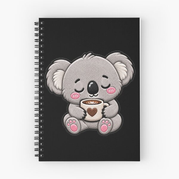Item preview, Cute Koala Coffee Embroidery Patch | Kawaii Chibi Koala designed and sold by ColorSplash123.