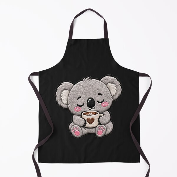 Item preview, Cute Koala Coffee Embroidery Patch | Kawaii Chibi Koala designed and sold by ColorSplash123.