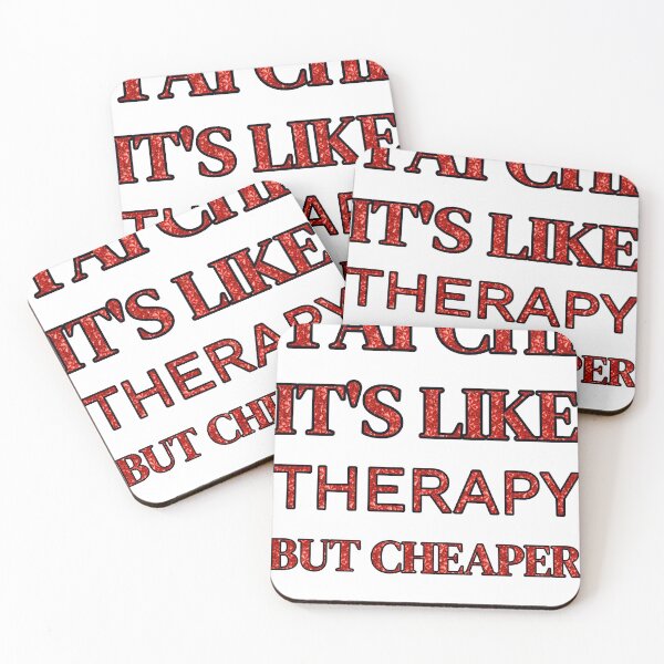Item preview, Tai Chi It'S Like Therapy But Cheaper And Better Red Rhinestone designed and sold by TheIconSmith.