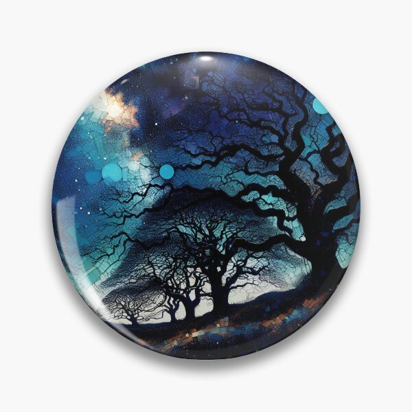 Item preview, Pixie-Led in the Indigo | Mystical Wistman Wood Nightscape  designed and sold by Stoneflower-Art.