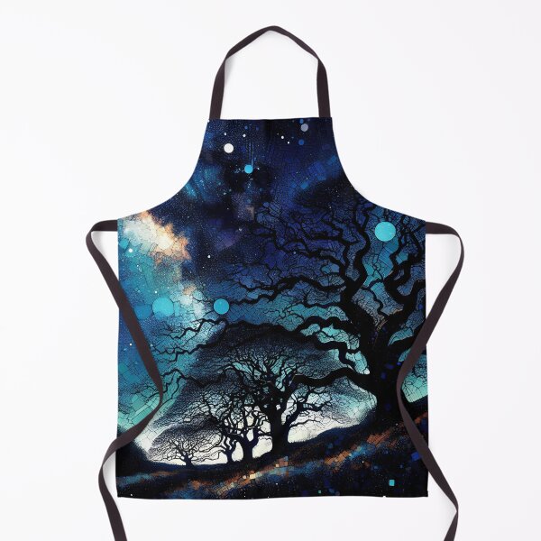 Item preview, Pixie-Led in the Indigo | Mystical Wistman Wood Nightscape designed and sold by Stoneflower-Art.