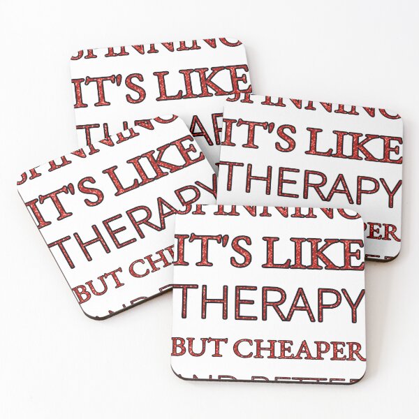Item preview, Spinning It'S Like Therapy But Cheaper And Better Red Rhinestone designed and sold by TheIconSmith.