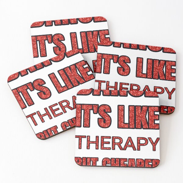 Item preview, Dance It'S Like Therapy But Cheaper And Better Red Rhinestone designed and sold by TheIconSmith.
