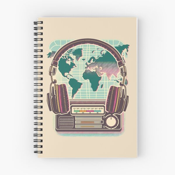 Item preview, Headphones and Retro Radio - World Music Day designed and sold by Art-Arcade6.