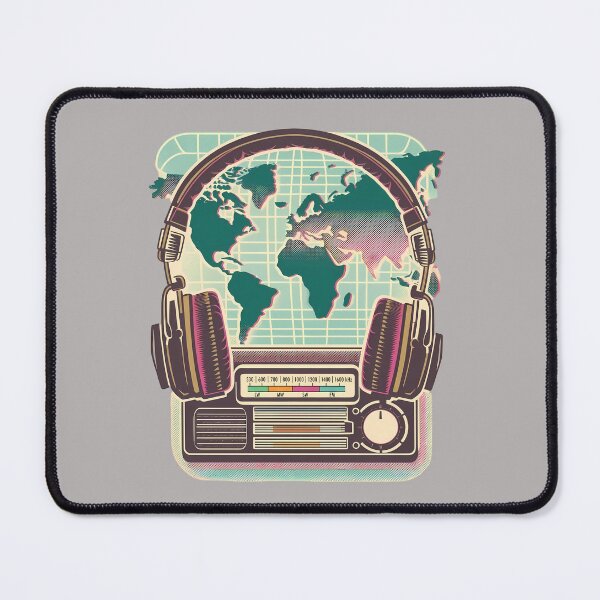 Item preview, Headphones and Retro Radio - World Music Day designed and sold by Art-Arcade6.