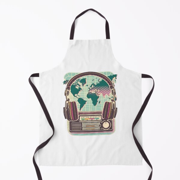 Item preview, Headphones and Retro Radio - World Music Day designed and sold by Art-Arcade6.