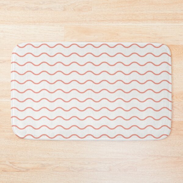 Item preview, White And Coral Waves Pattern designed and sold by pattern-archive.