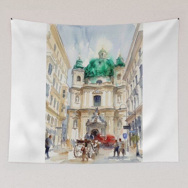 Item preview, Vienna St. Peter's Church Watercolor designed and sold by caracatita75.