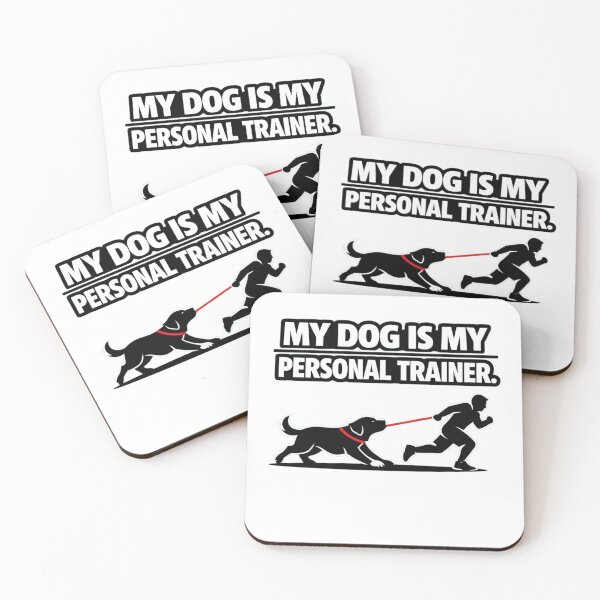 Item preview, My Dog Is My Personal Trainer – Funny Dog Fitness T‑Shirt designed and sold by Timeless Junction.