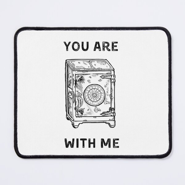 Item preview, You Are Safe With Me, Vintage Ink Safe Illustration, Dark Romance Gift Print, Black&White designed and sold by Vesivariart.