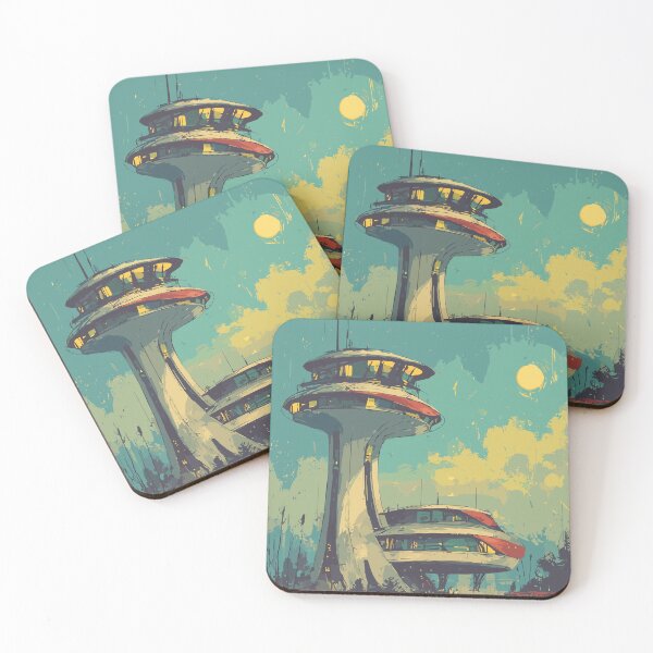 Item preview, Dusk at the Sky-Port - Space Age Architecture designed and sold by bapupa.