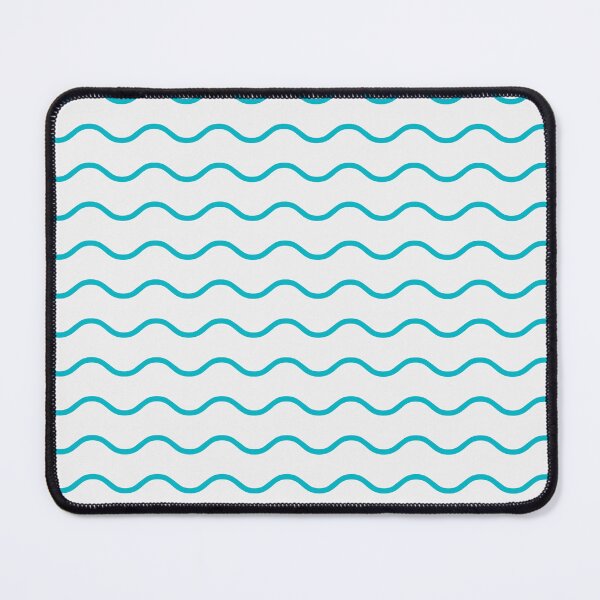 Item preview, White And Cyan Waves Pattern designed and sold by pattern-archive.