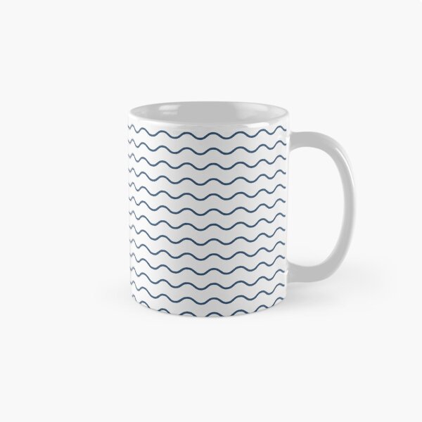 Item preview, White And Denim Waves Pattern designed and sold by pattern-archive.