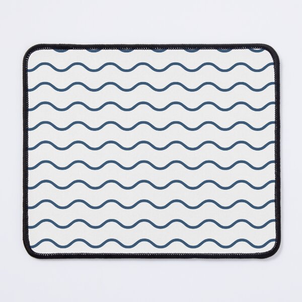 Item preview, White And Denim Waves Pattern designed and sold by pattern-archive.