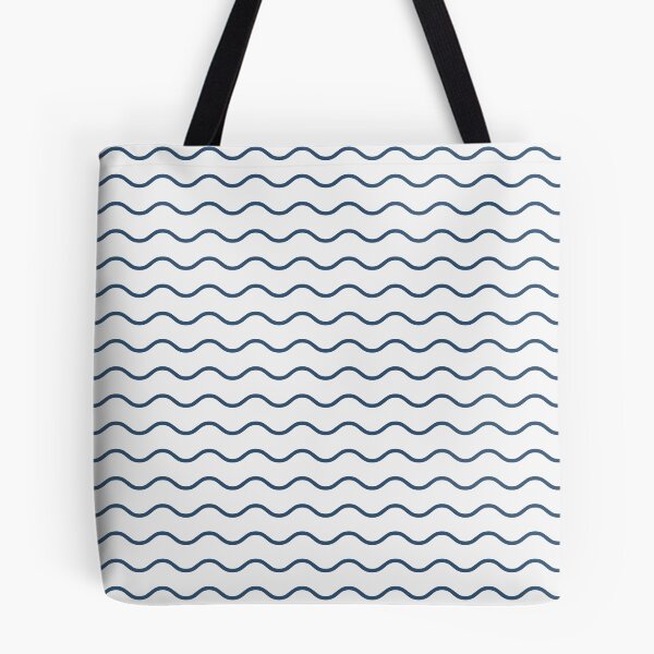 Item preview, White And Denim Waves Pattern designed and sold by pattern-archive.