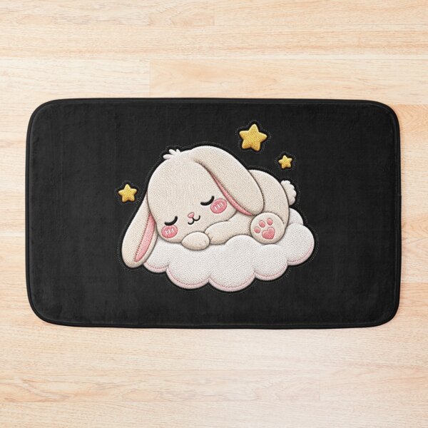 Item preview, Sleeping Bunny Embroidery Patch | Kawaii Chibi Bunny designed and sold by ColorSplash123.