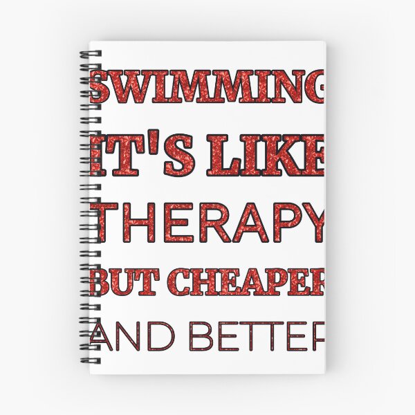 Item preview, Swimming It'S Like Therapy But Cheaper And Better Red Rhinestone designed and sold by TheIconSmith.