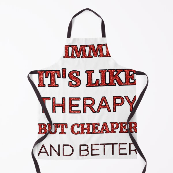 Item preview, Swimming It'S Like Therapy But Cheaper And Better Red Rhinestone designed and sold by TheIconSmith.
