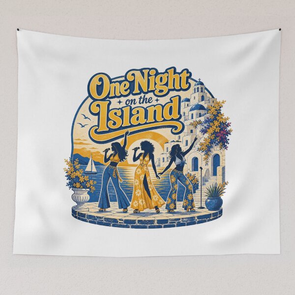 Item preview, One Night on the Island Retro Disco designed and sold by ArtByRahim.
