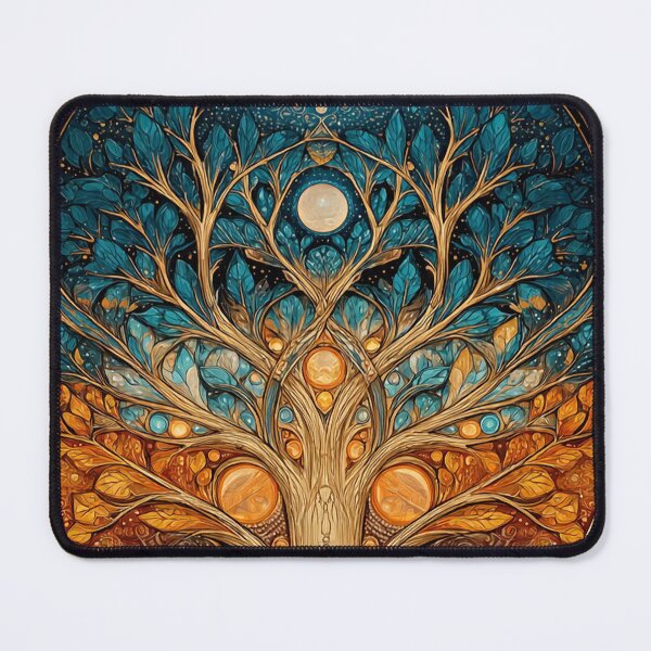 Item preview, Celestial Tree of Life Cosmic Golden Mystical Art designed and sold by PixelQ.