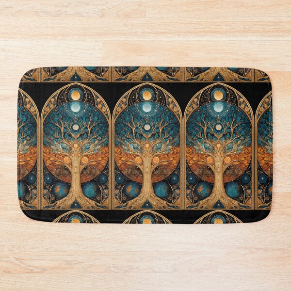 Item preview, Celestial Tree of Life Cosmic Golden Mystical Art designed and sold by PixelQ.