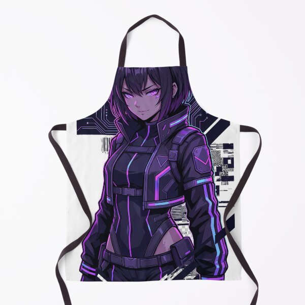 Item preview, Futuristic Cyberpunk Anime Girl Techwear Aesthetic designed and sold by LYZ7VANI.