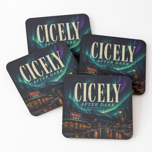 Item preview, Cicely After Dark Northern Lights Alaska Cinematic Aesthetic Design designed and sold by astersgraphics.