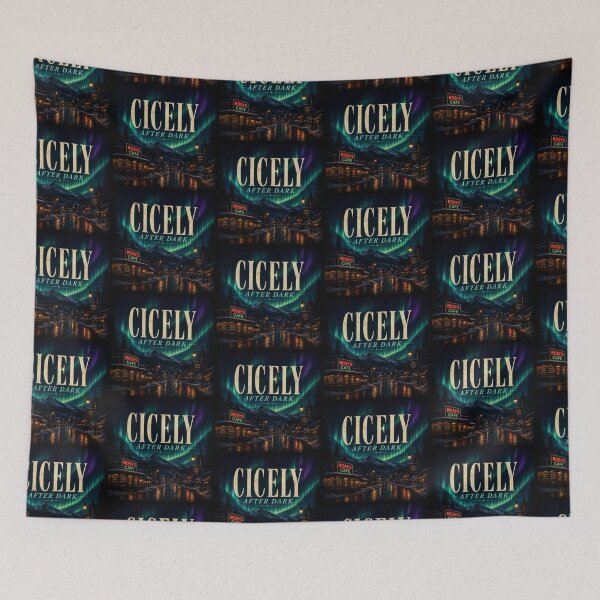 Item preview, Cicely After Dark Northern Lights Alaska Cinematic Aesthetic Design designed and sold by astersgraphics.