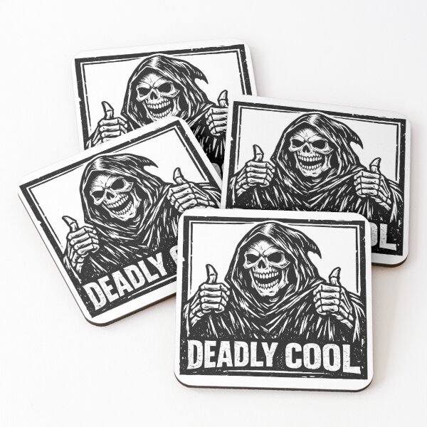 Item preview, Deadly Cool Grim Reaper - Thumbs Up Gothic Skeleton Humor designed and sold by SidTastic .